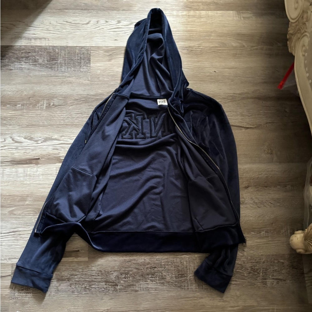 Pink Navy Blue Hoodie - Picture 3 of 6